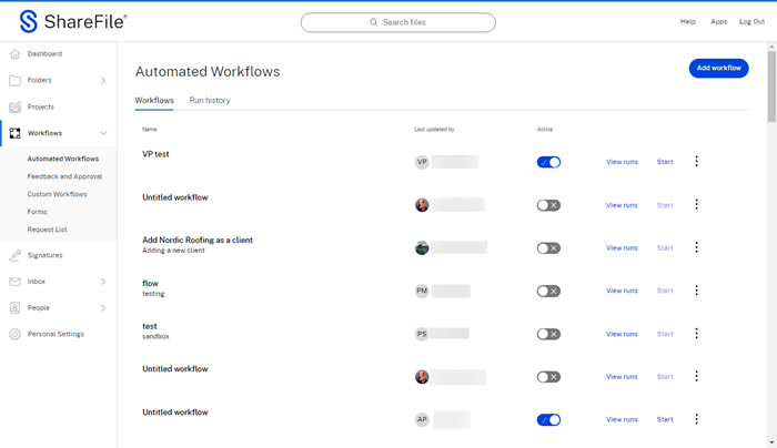 ShareFile secure client portal