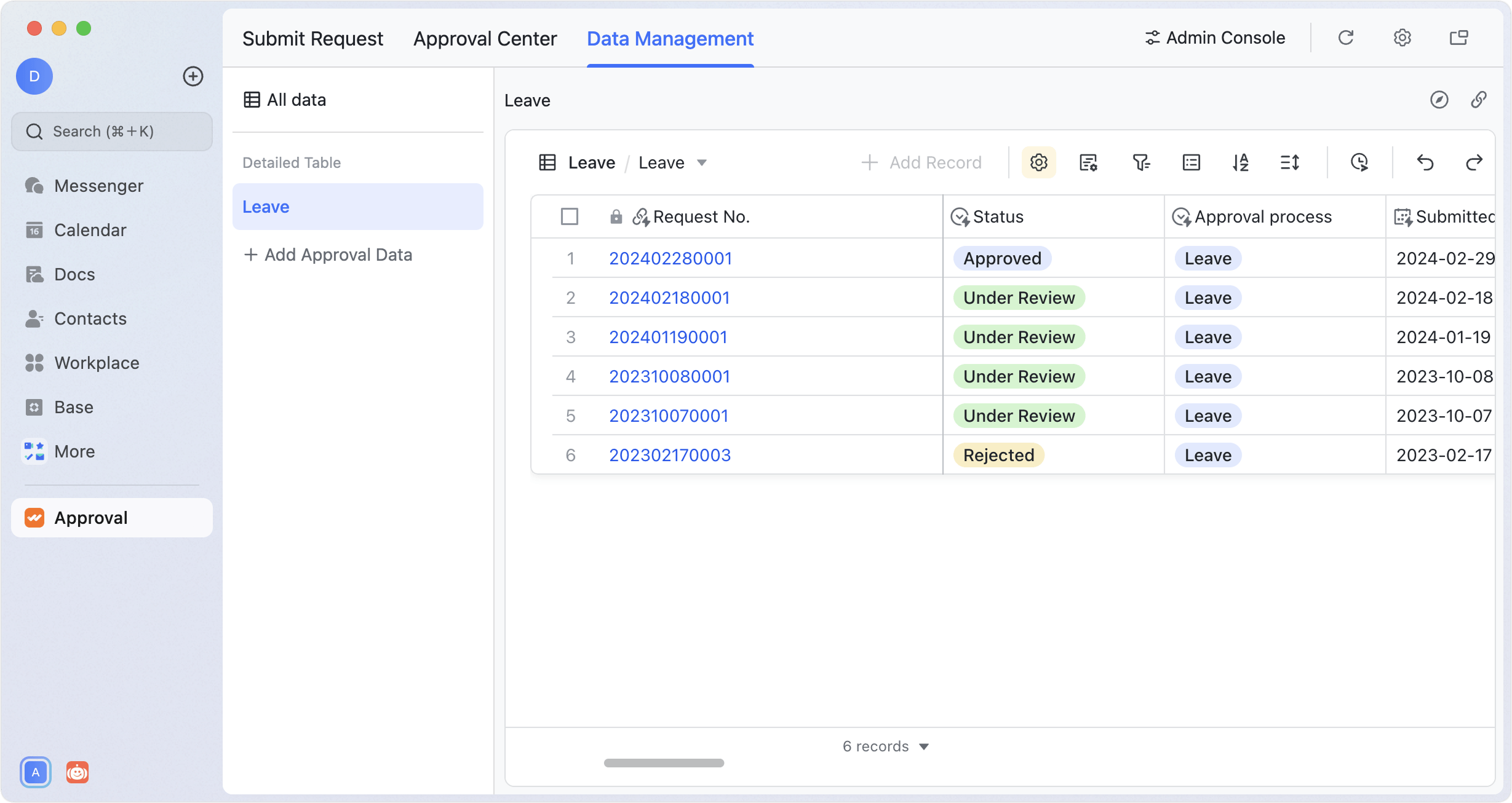 LARK　ご相談ページ Lark Approval user guide