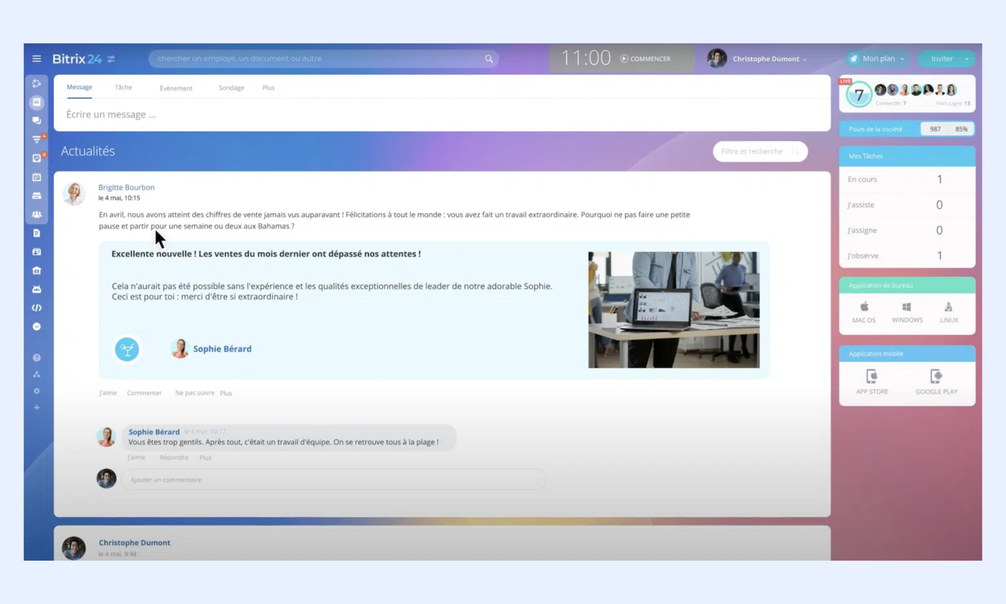 Bitrix24: CRM platform with collaboration and communication tools