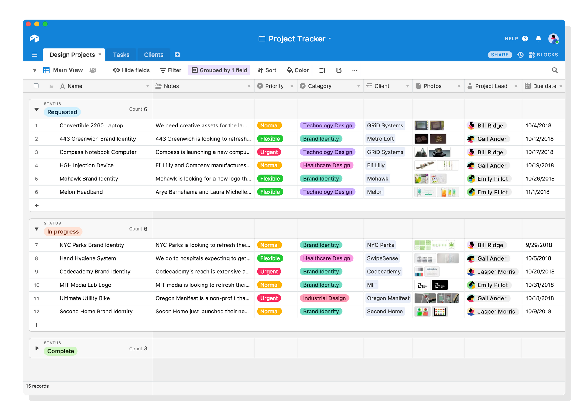 Airtable: Database-powered project scheduling
