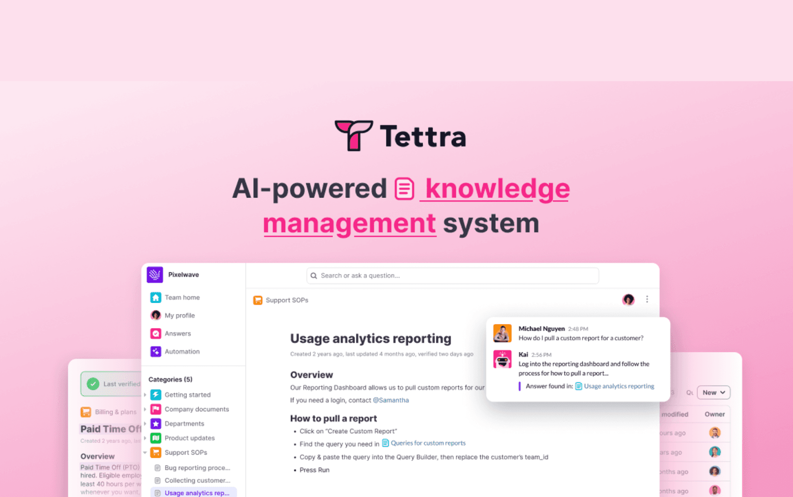 Tettra for your knowledge management&nbsp;