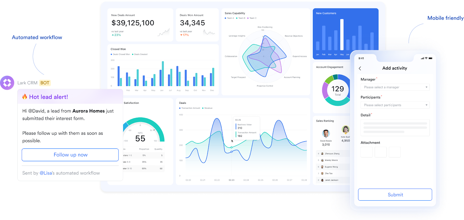 Powerful dashboard function in Lark
