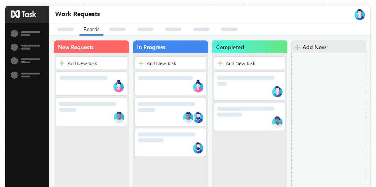 The interface of nTask