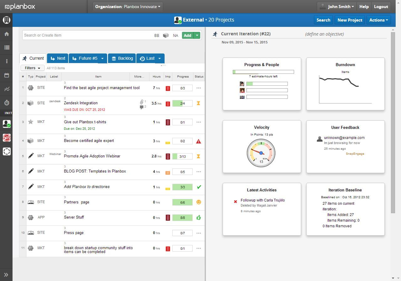Planbox agile idea management and continuous innovation software