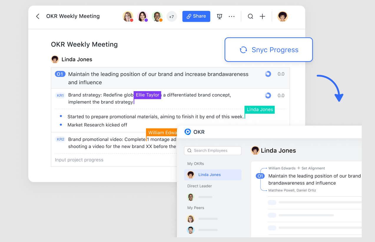 Insert Lark OKR into Docs to keep strategies and goals aligned