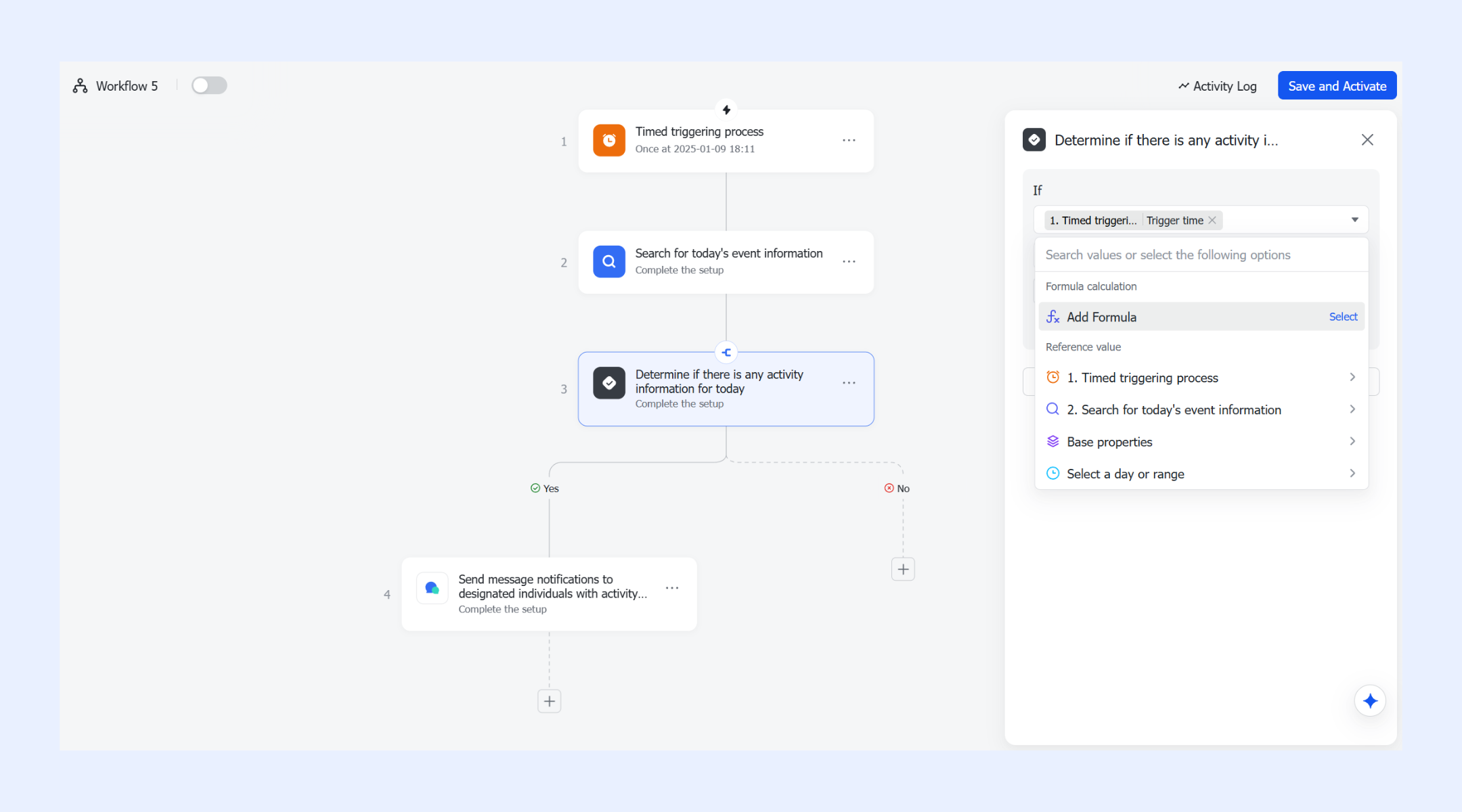 Lark Base provides formulas to build up workflows