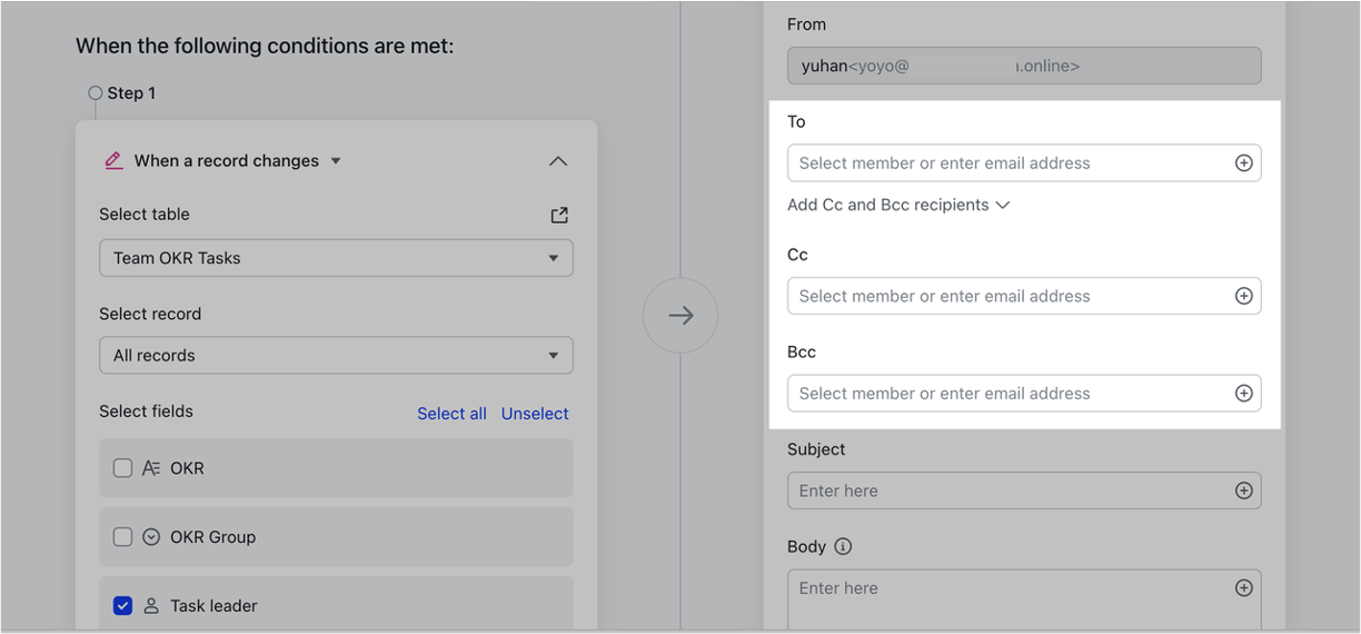 Send emails using Workflow and Automations