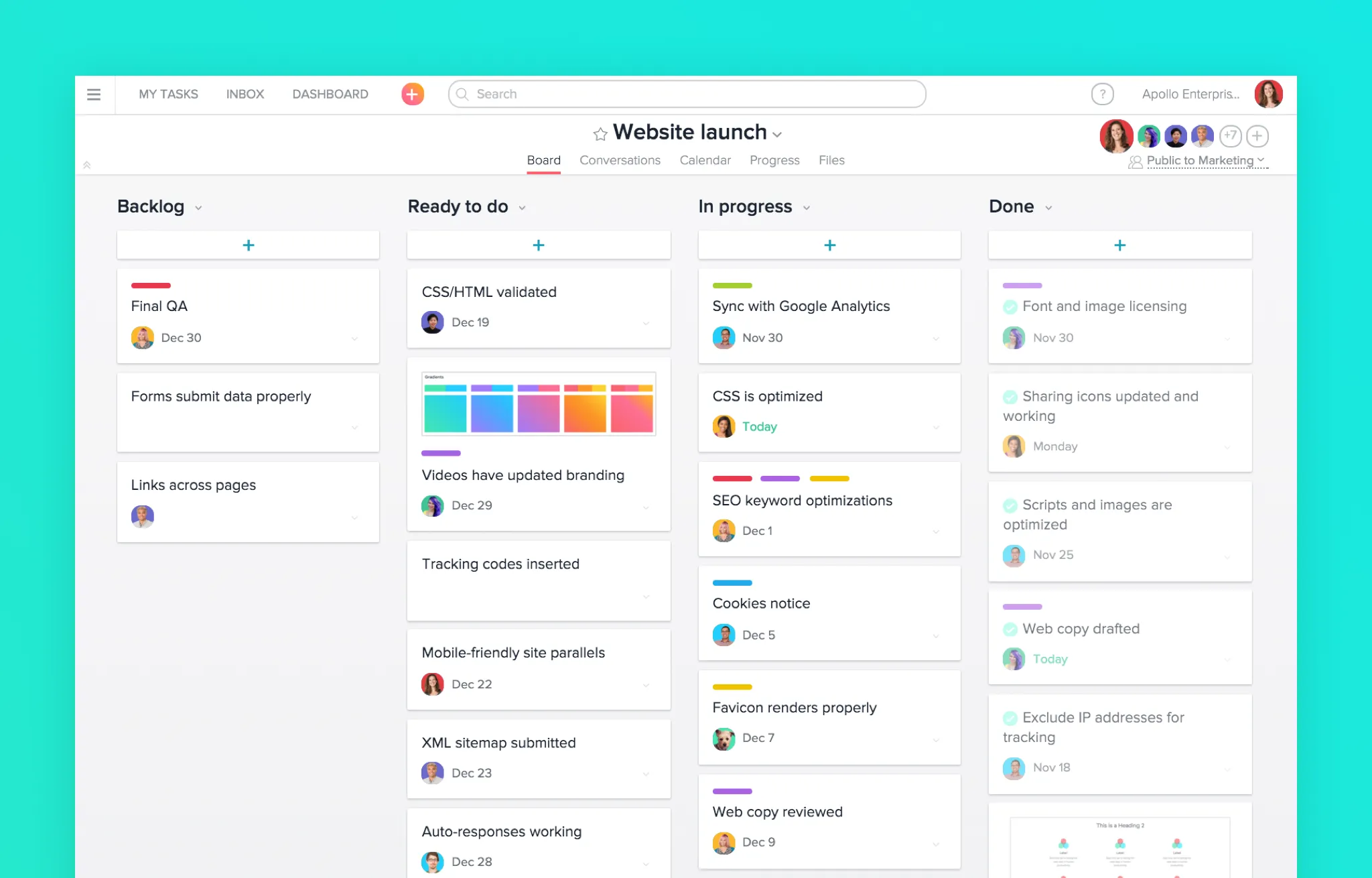 Asana flexible task tracking tool