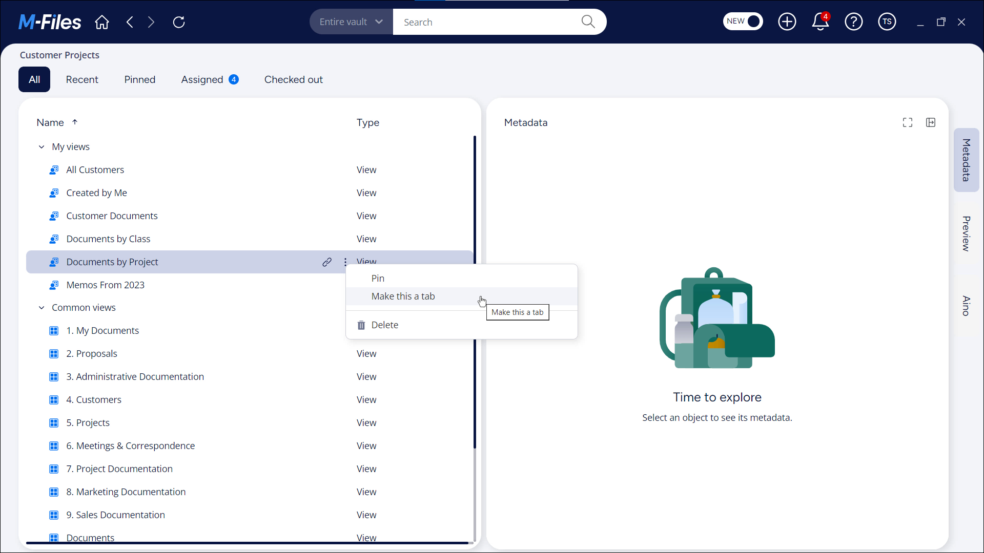 M-Files is the best for an AI-driven, metadata-based organization