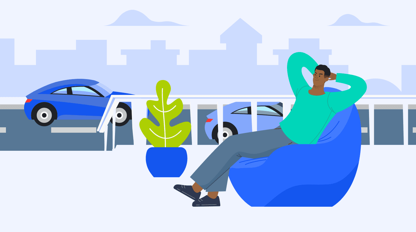 A person watching traffic