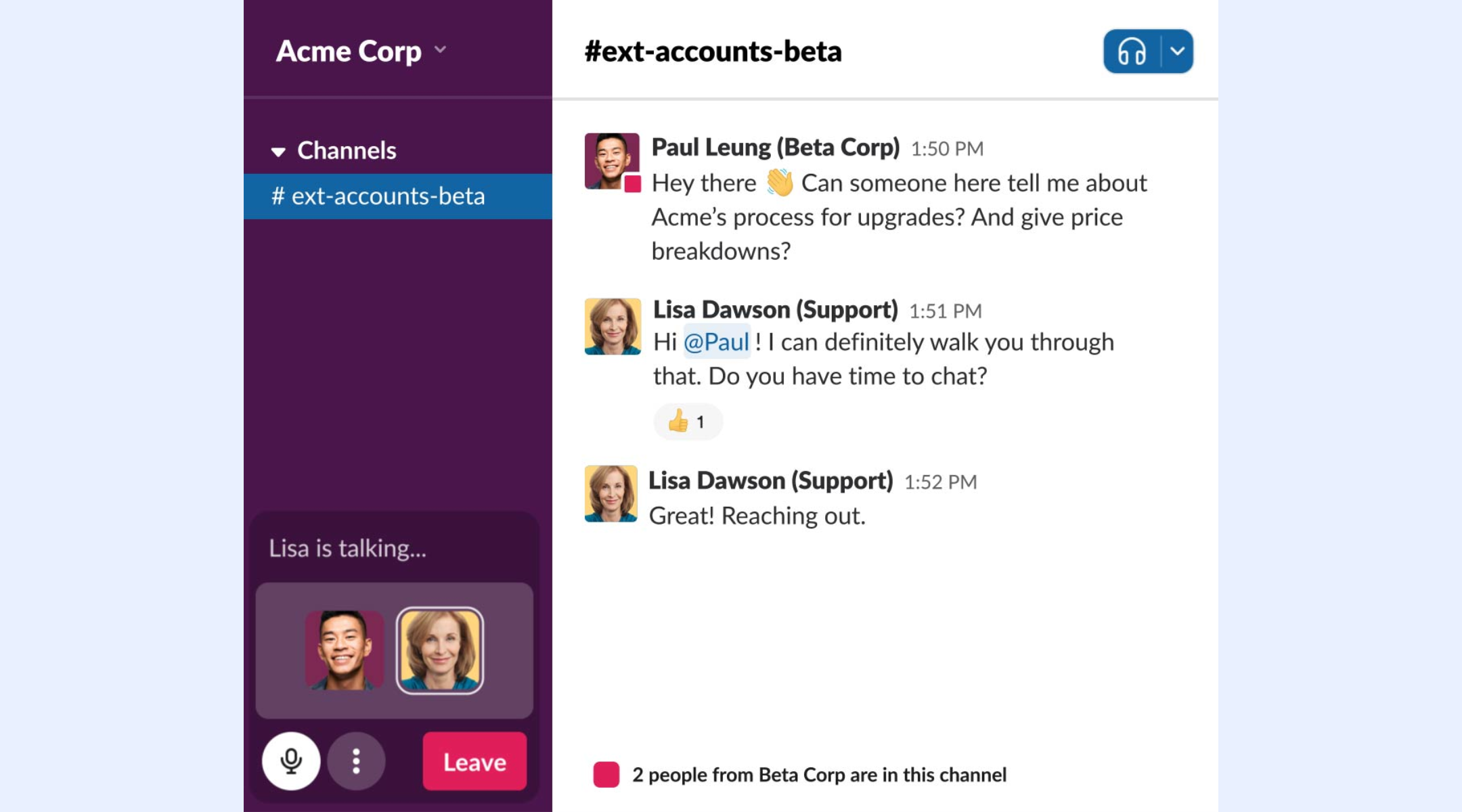 Slack channels for crm