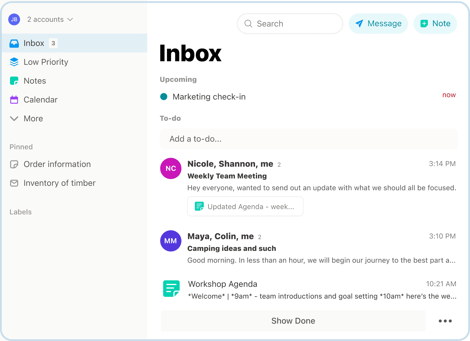 Inbox of Twobrid