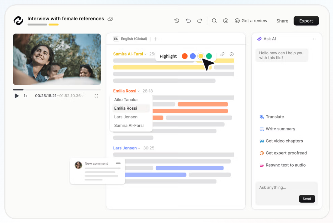 Happyscribe Transcribe