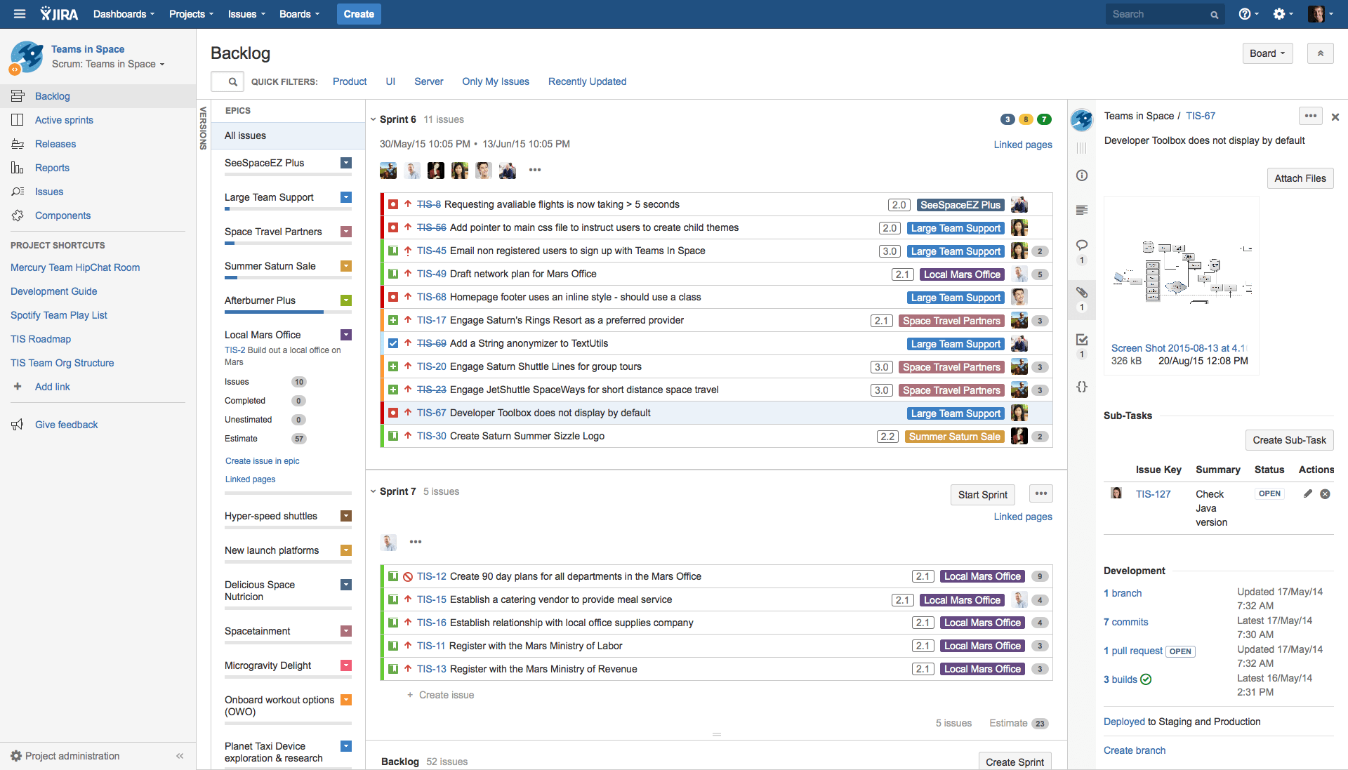Jira bug tracking system