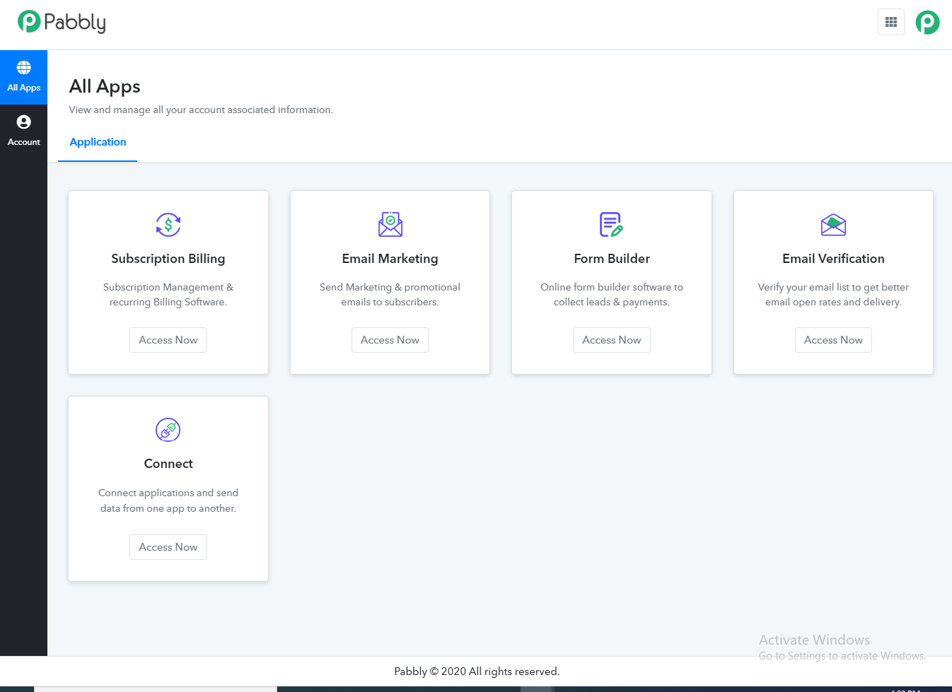 Pabbly Connect dashboard showing automation steps and app integrations