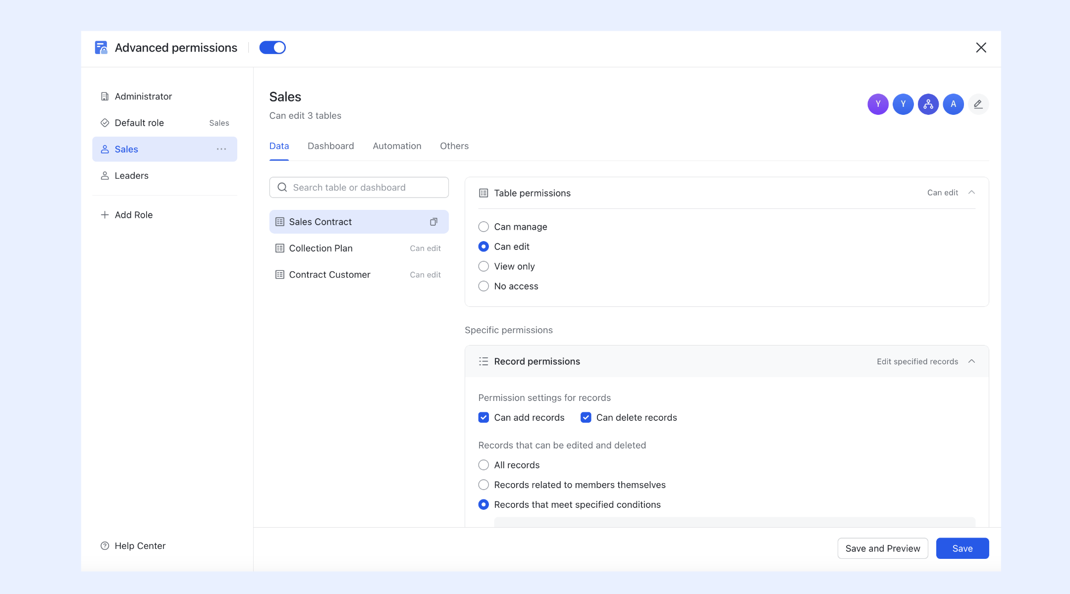 Lark Base advanced permissions