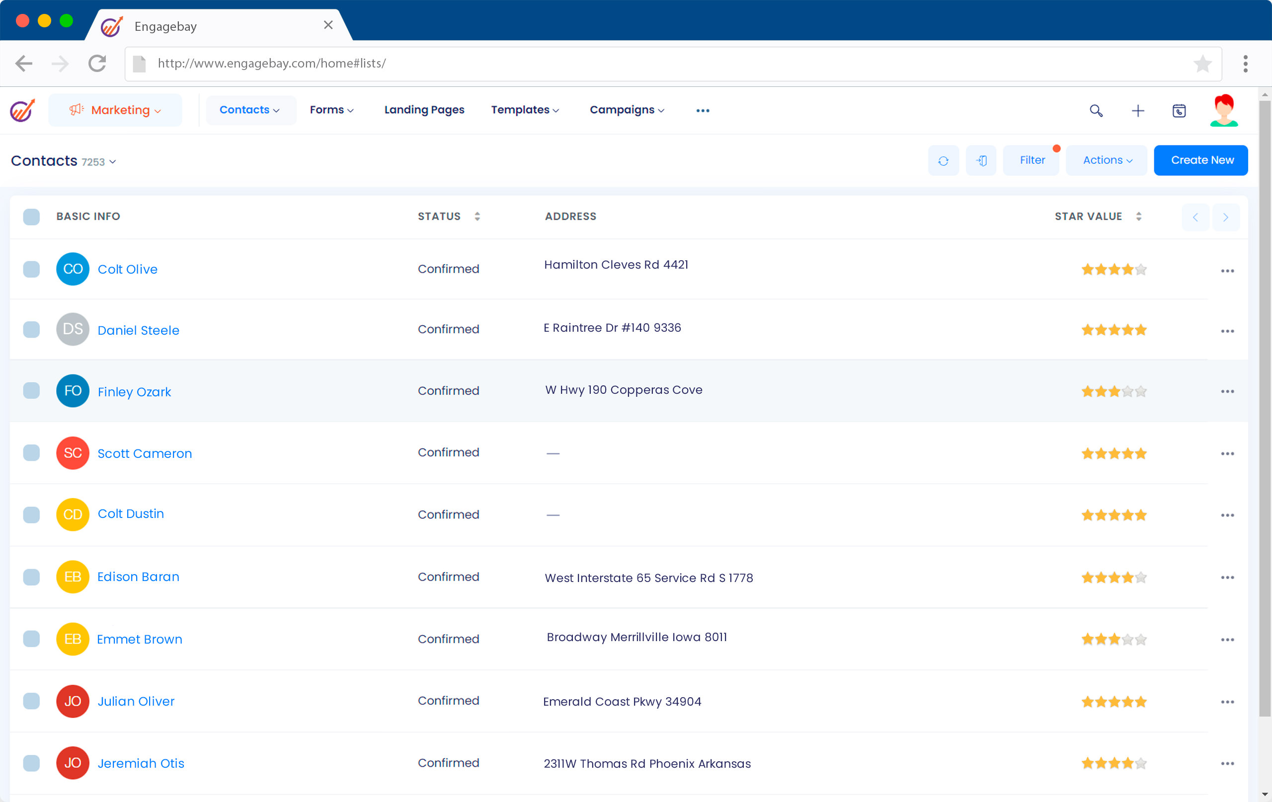 CRM and marketing automation in EngageBay