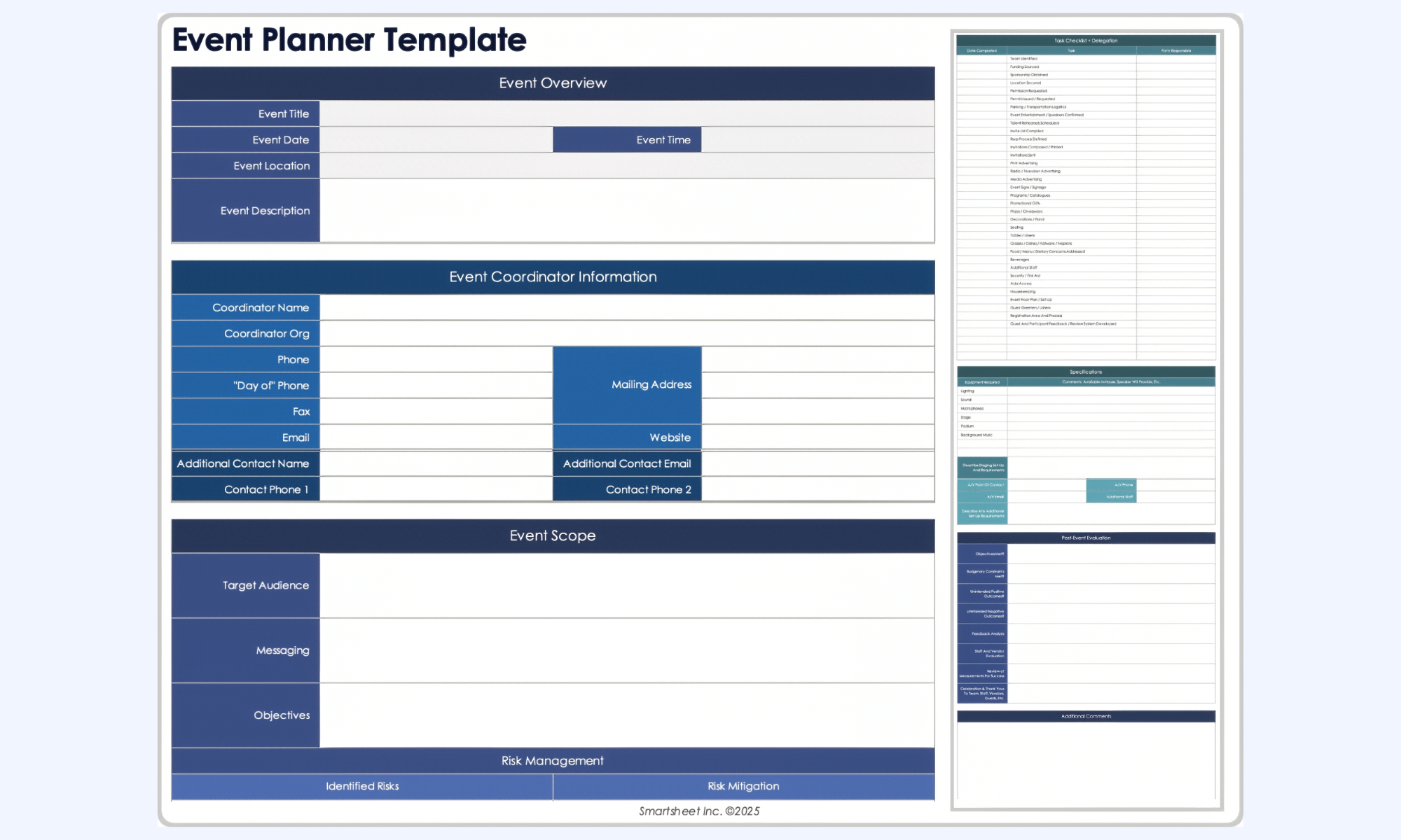 Event planner template