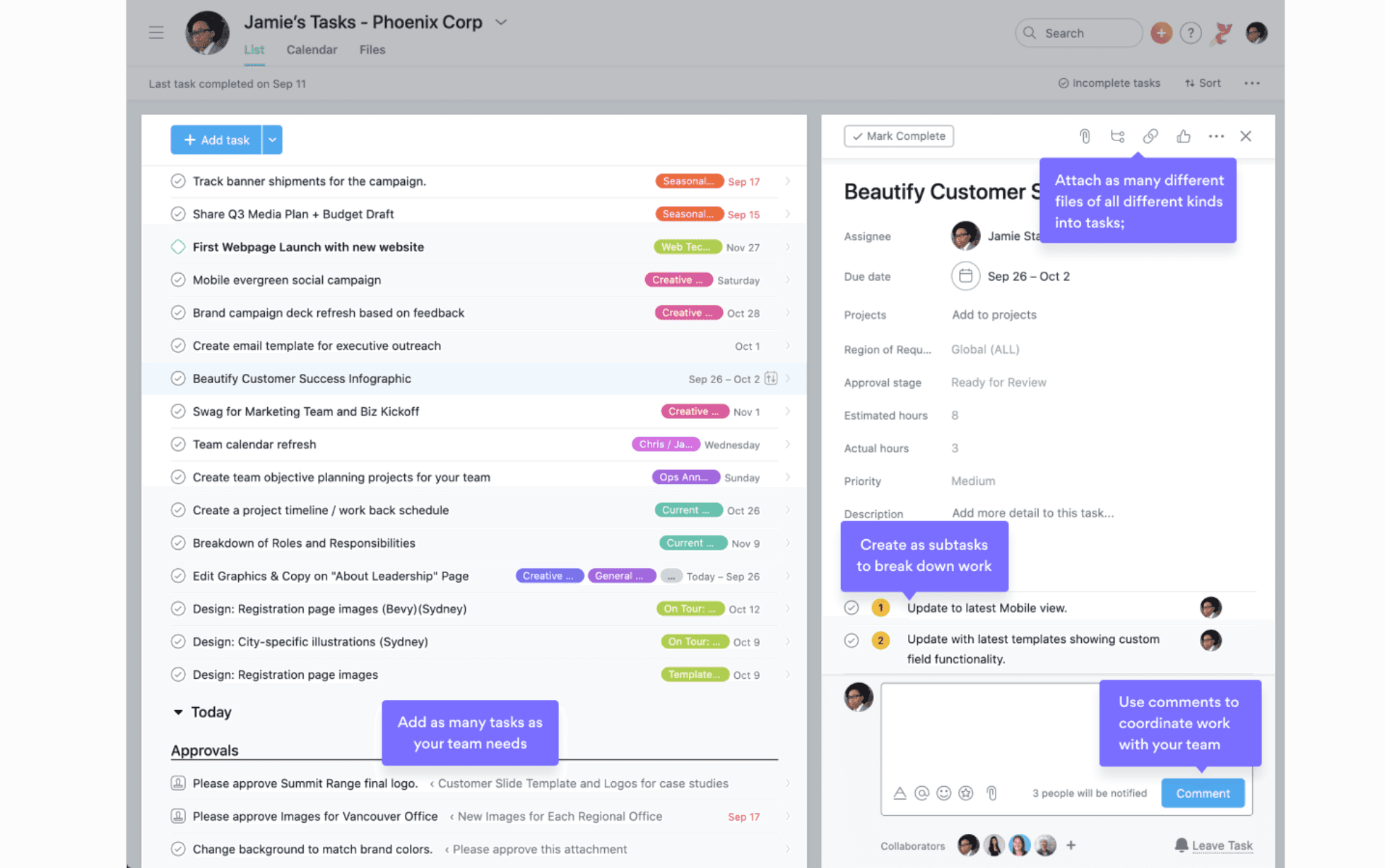 Asana workflow overview&nbsp;