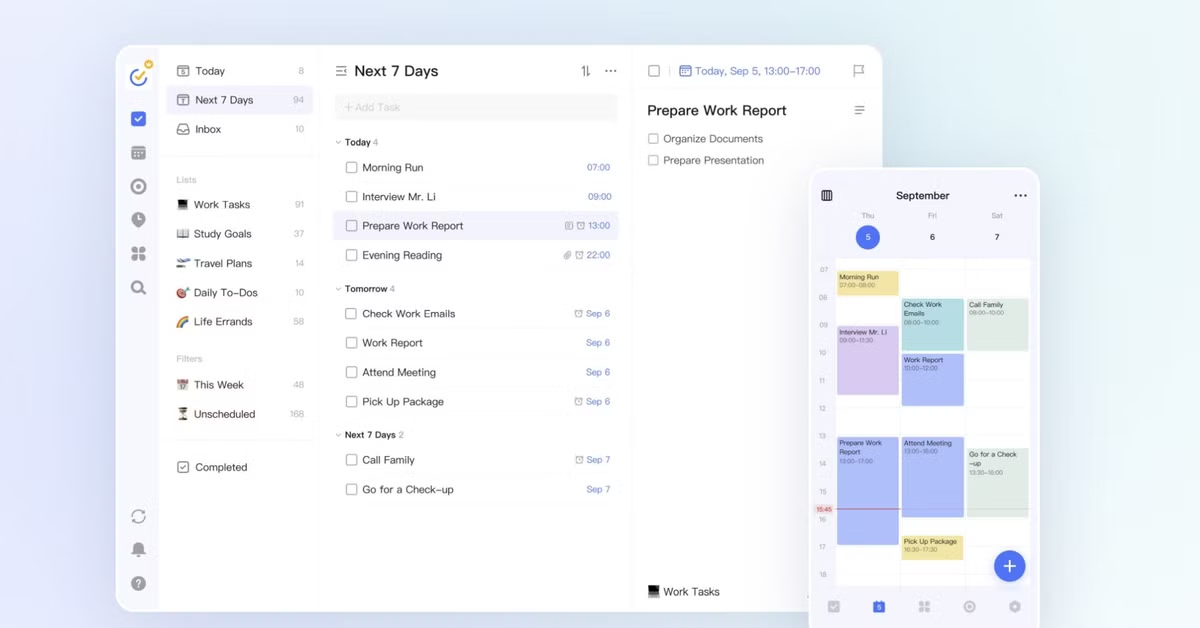 TickTick: Task reminder and notes app