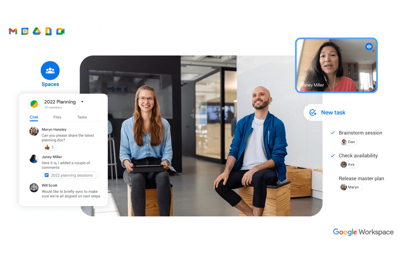 Communication features of Google Workspace