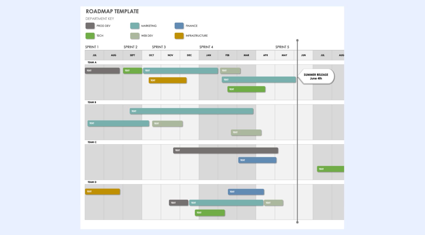 Excel roadmap