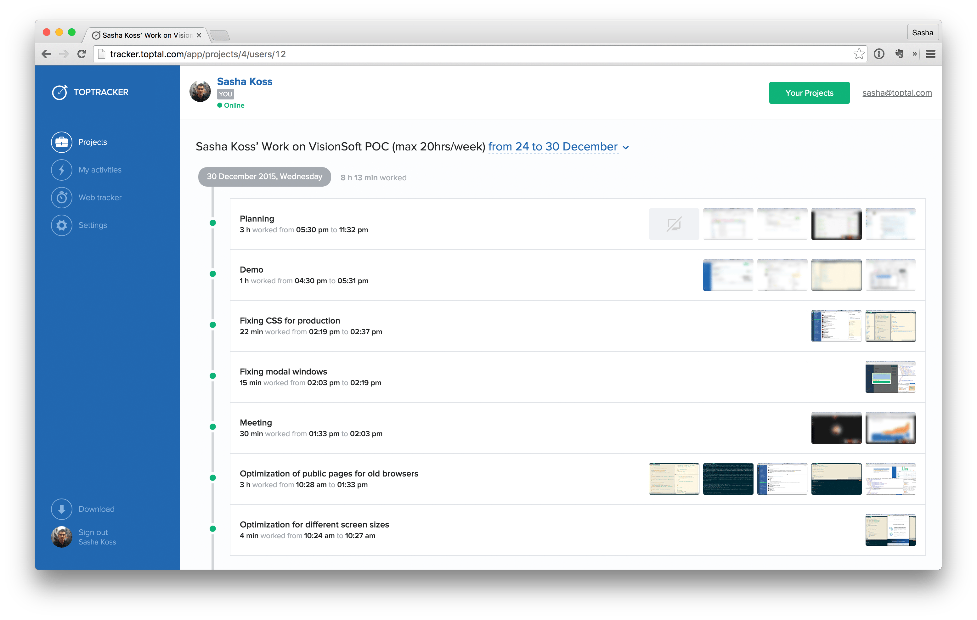 TopTracker: Free freelancer time tracking app
