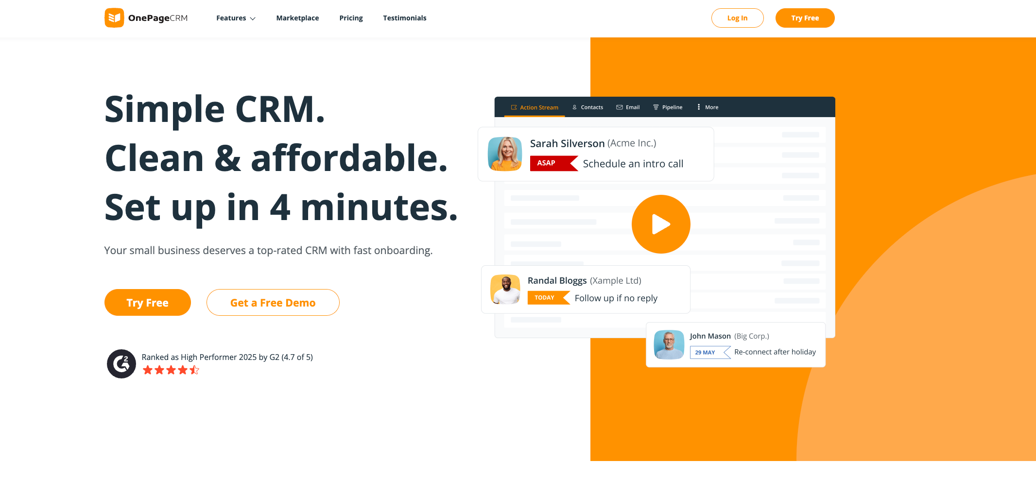 OnePageCRM as a SaaS CRM software
