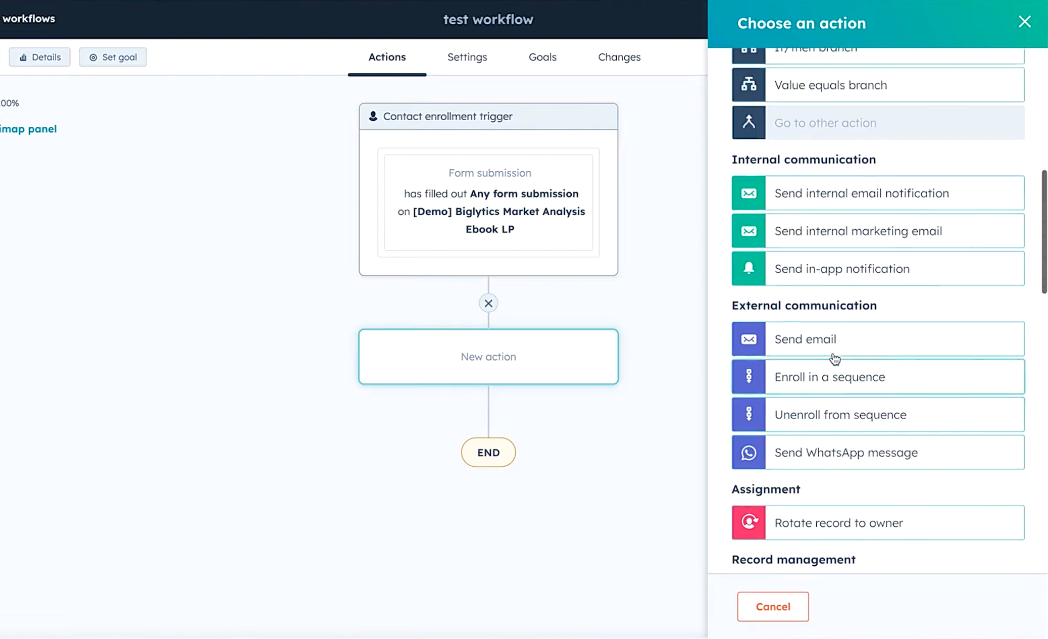 Build the sequence with emails, delays, and intelligent branching