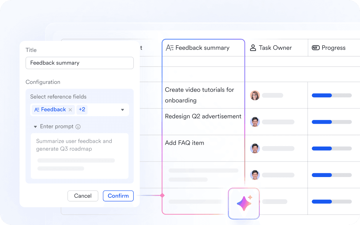 One of Lark's AI capabilities for summarizing user feedback