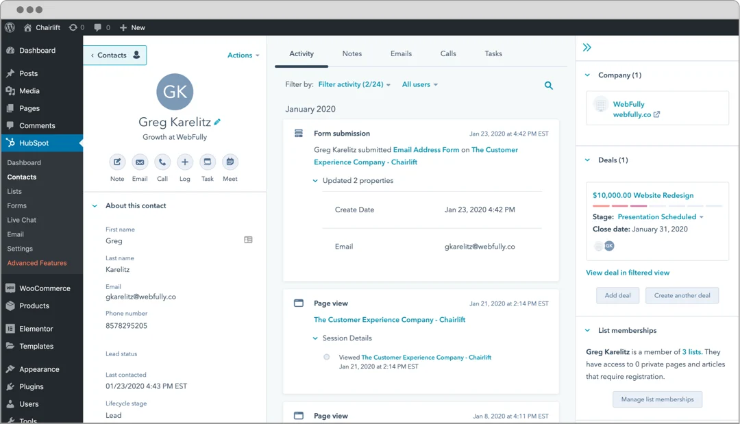 HubSpot CRM