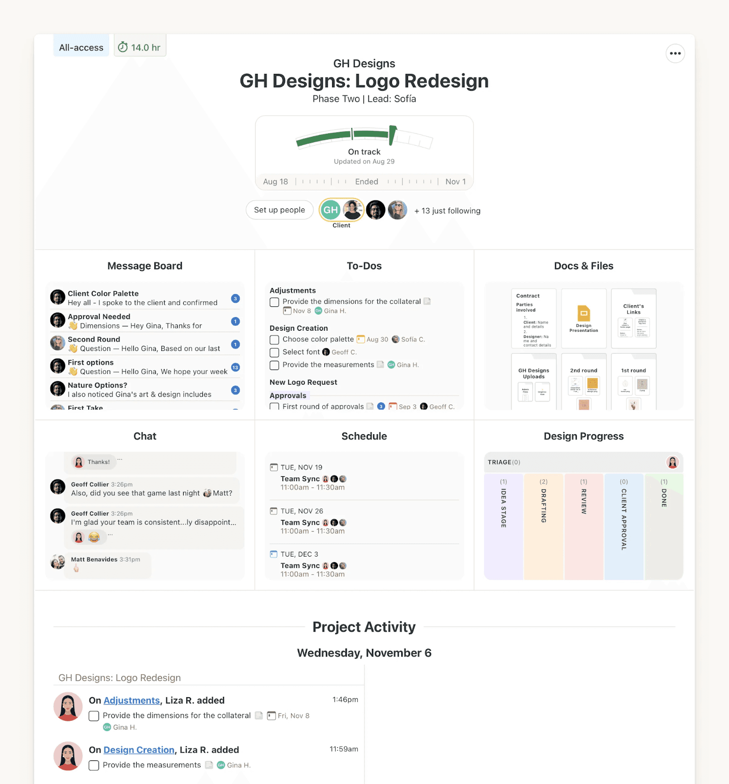 Project management software, online collaboration