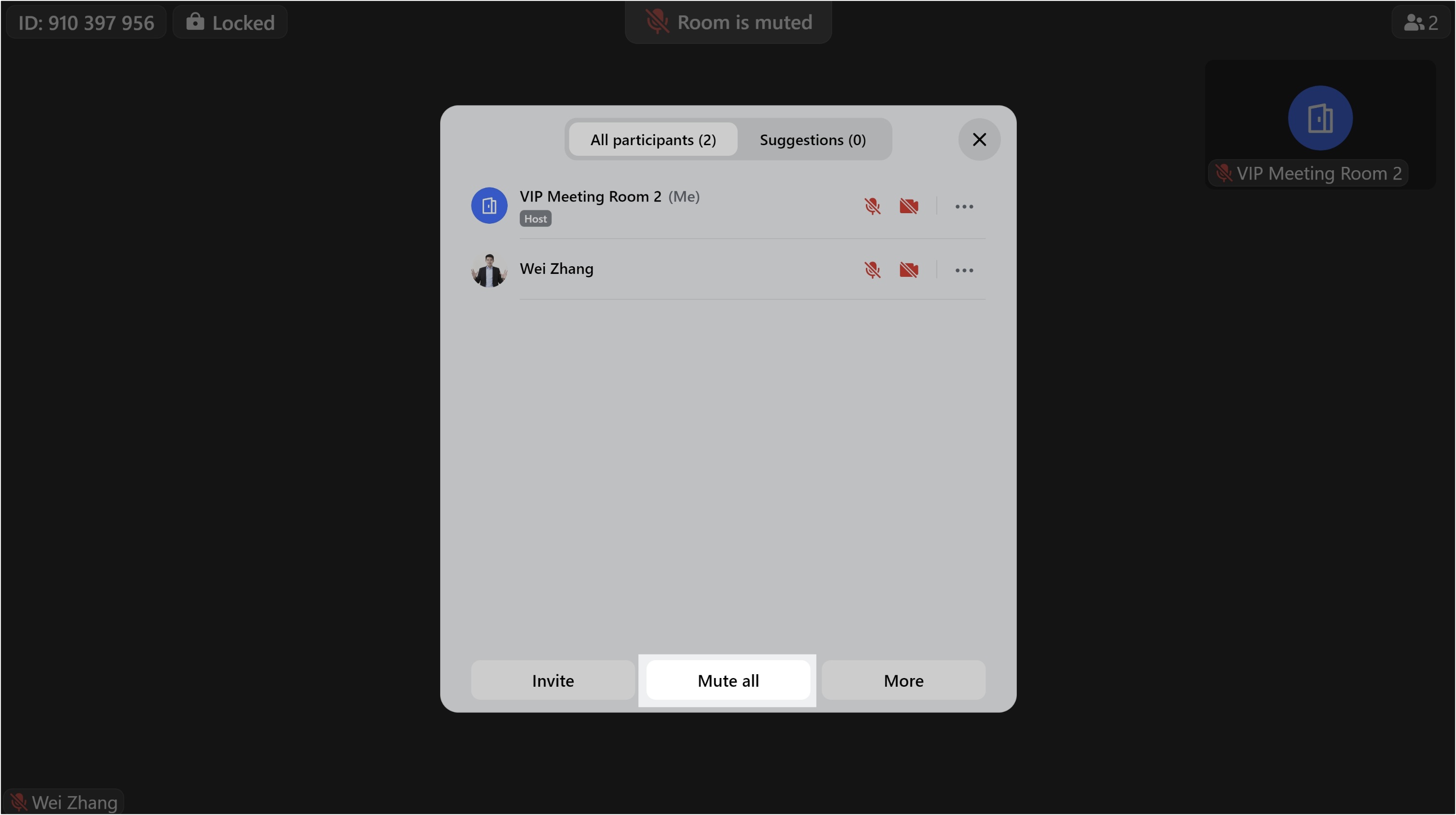 Manage permissions and participants during meetings