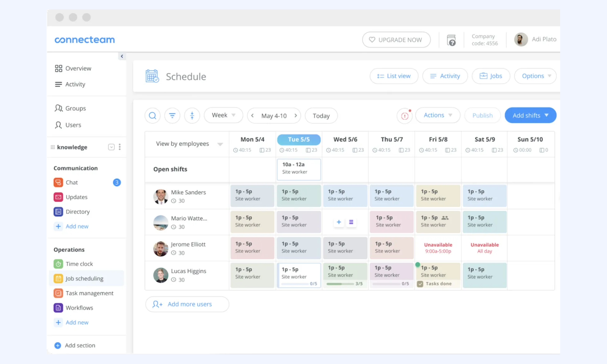 Connecteam: Mobile-first staff scheduling software