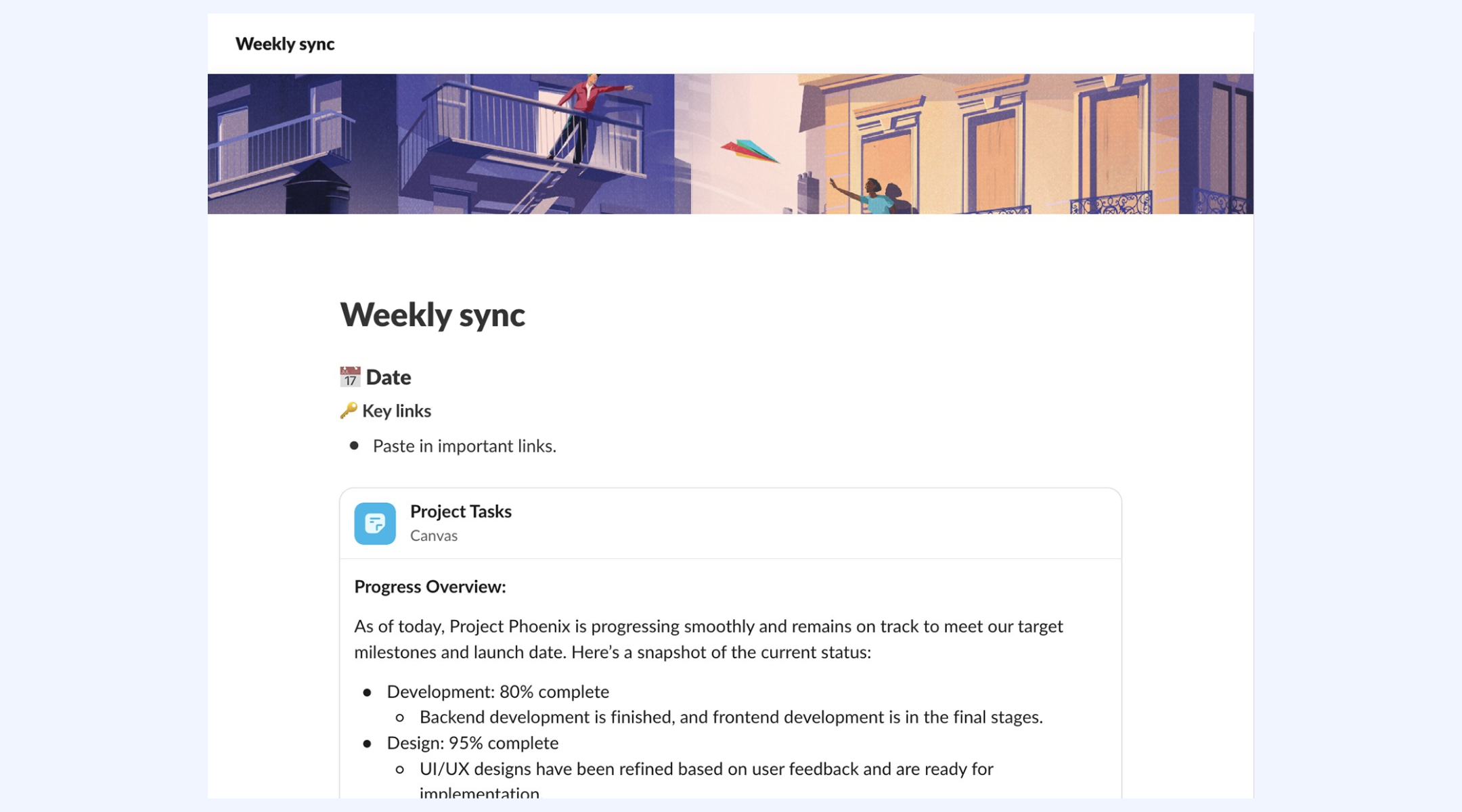 Weekly meeting agenda template