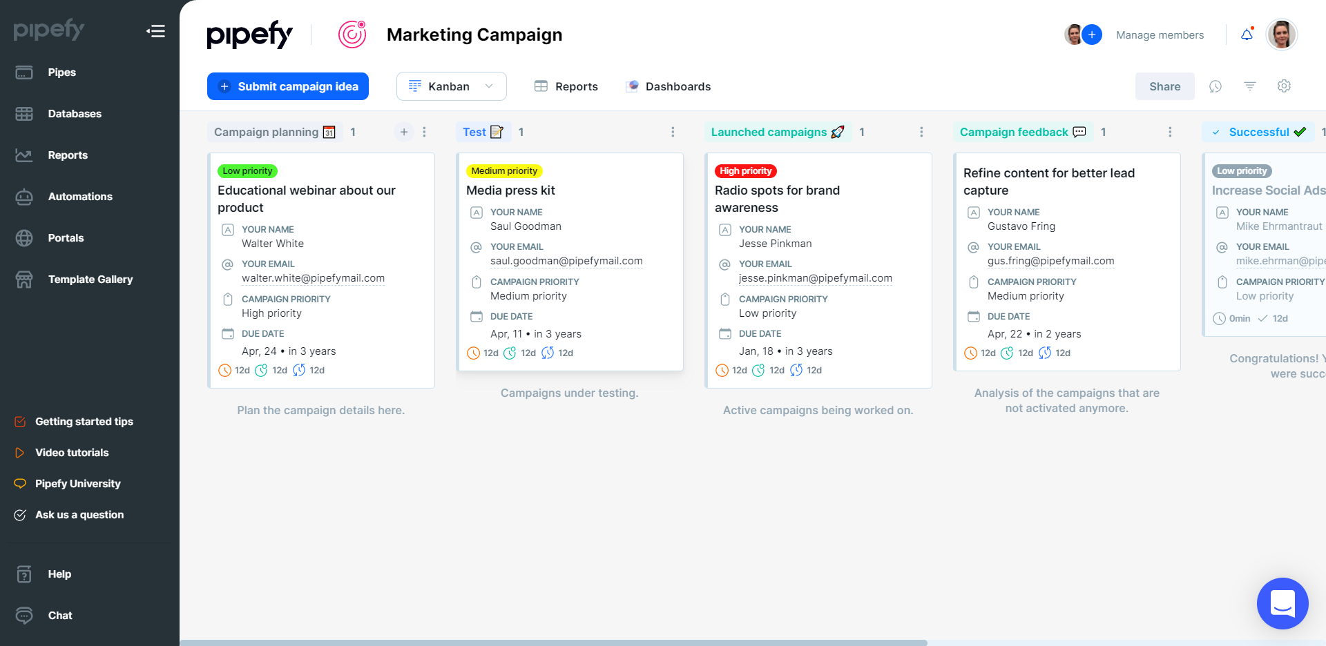 Pipefy workflow cloud platform