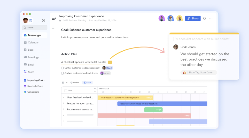 Real-time collaboration in Lark