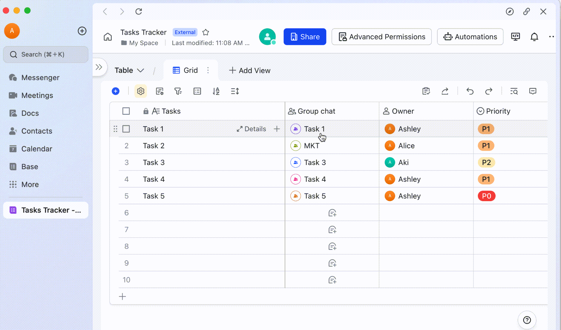 Use group fields in Base