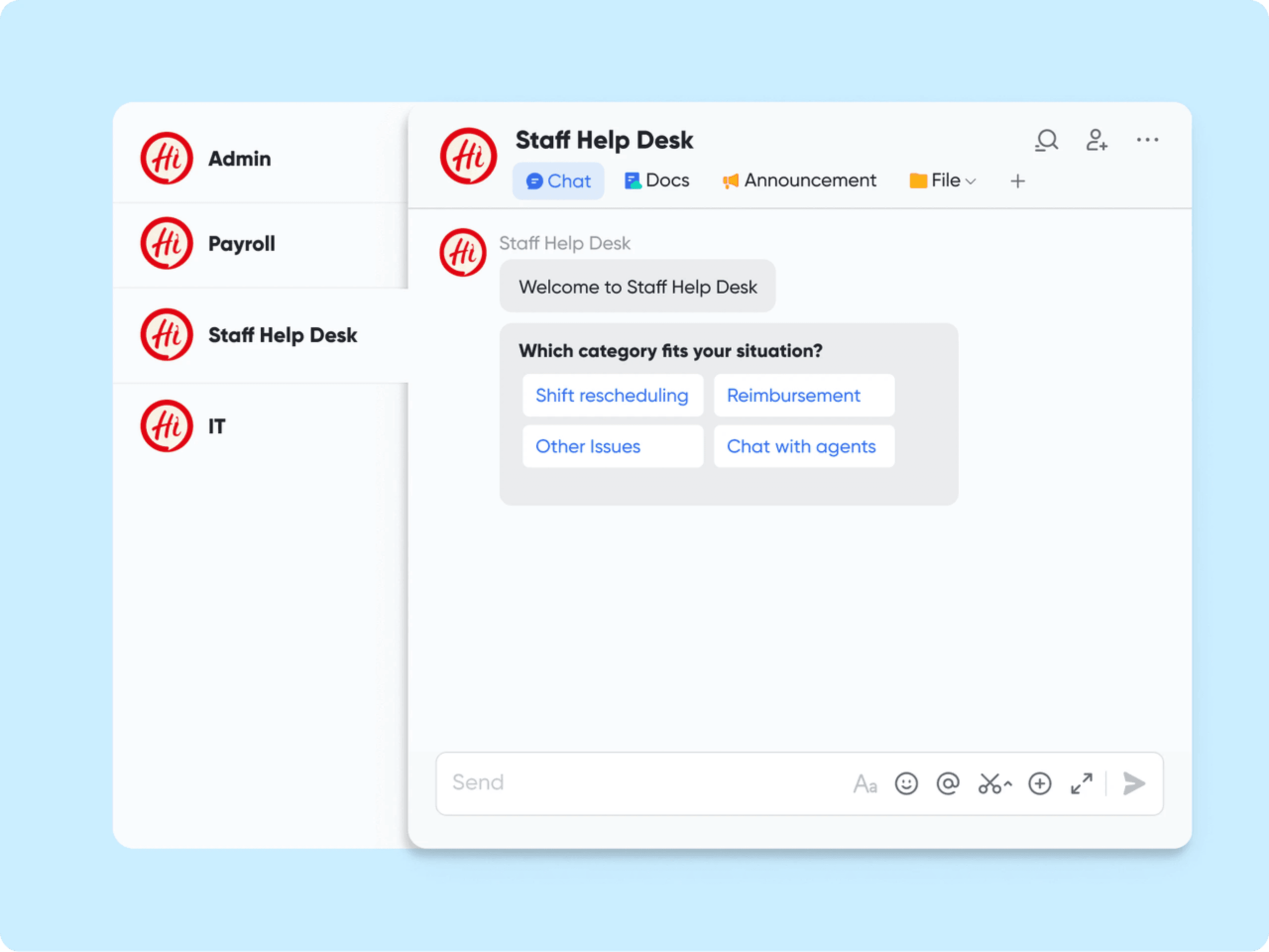 Haidilao staff help desk to improve customer service responsiveness