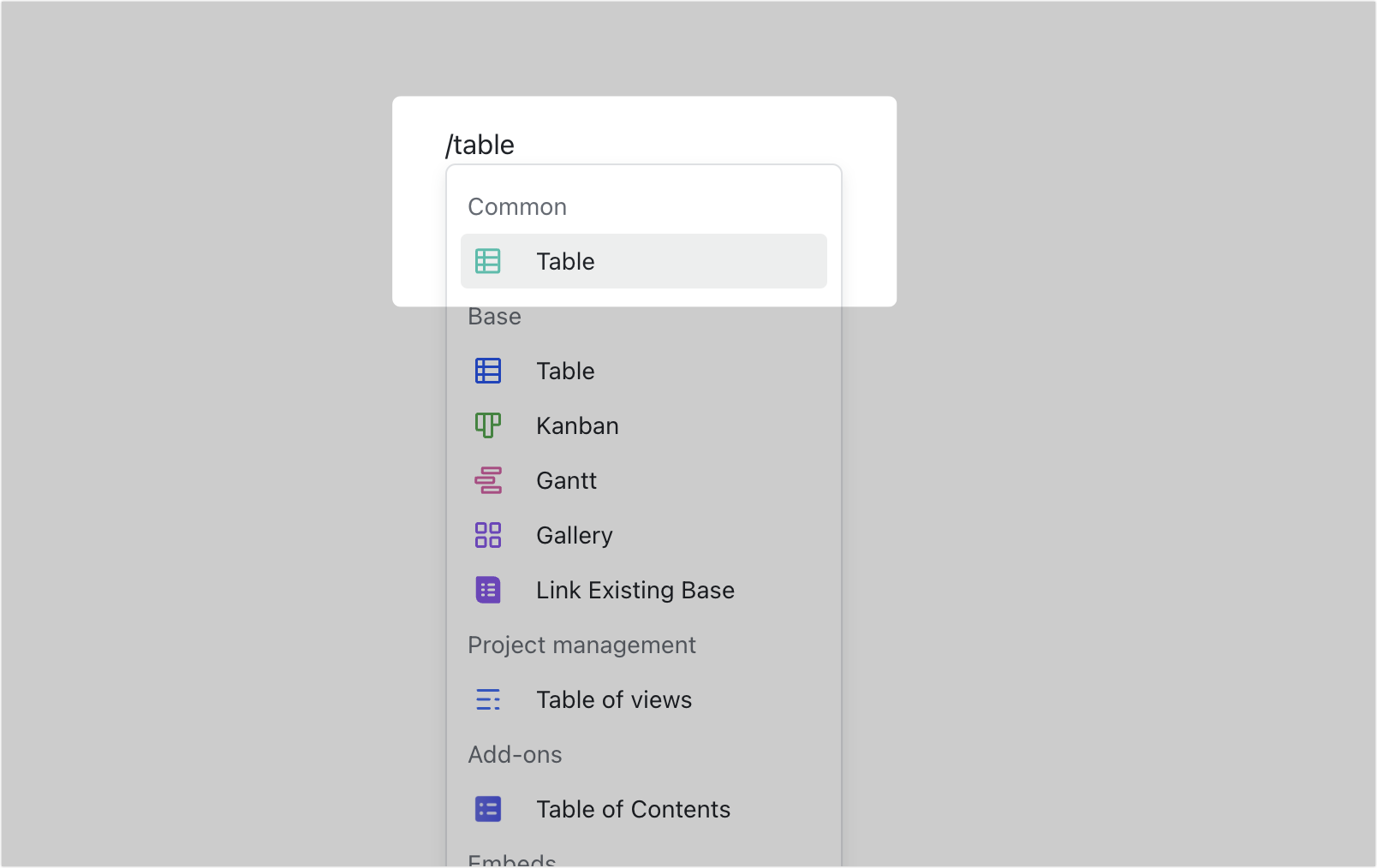 Edit tables in Docs
