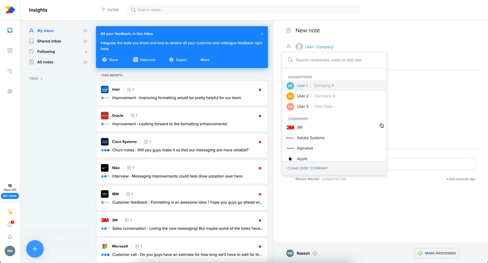 Productboard is the best for customer-driven product roadmaps