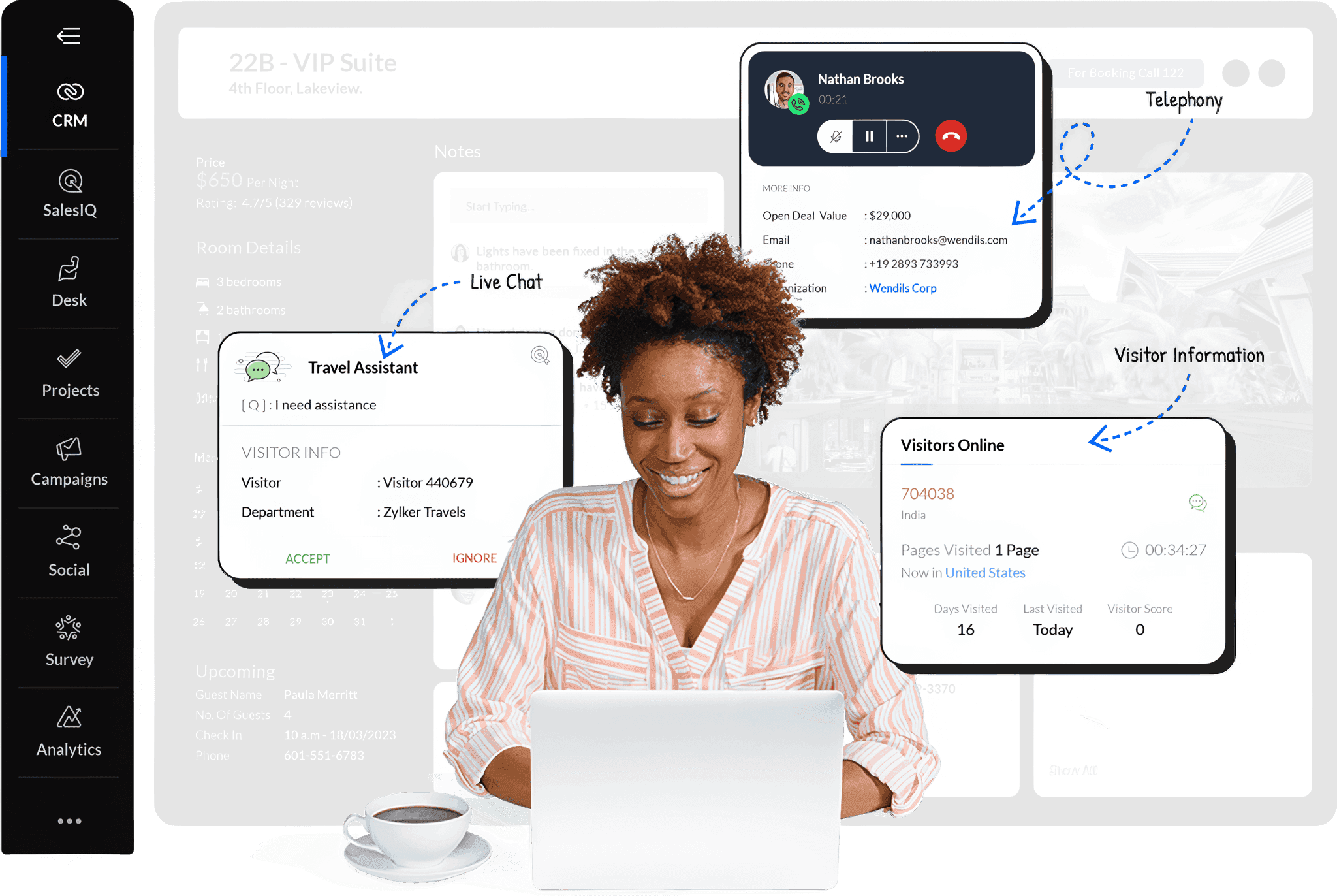 Collaborative communication in Zoho CRM