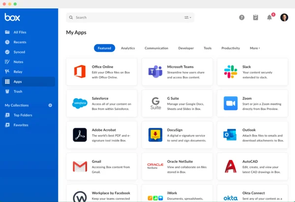 Box content management platform