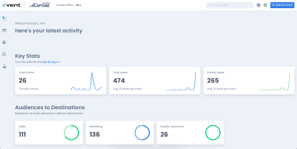 Cvent for lead capture