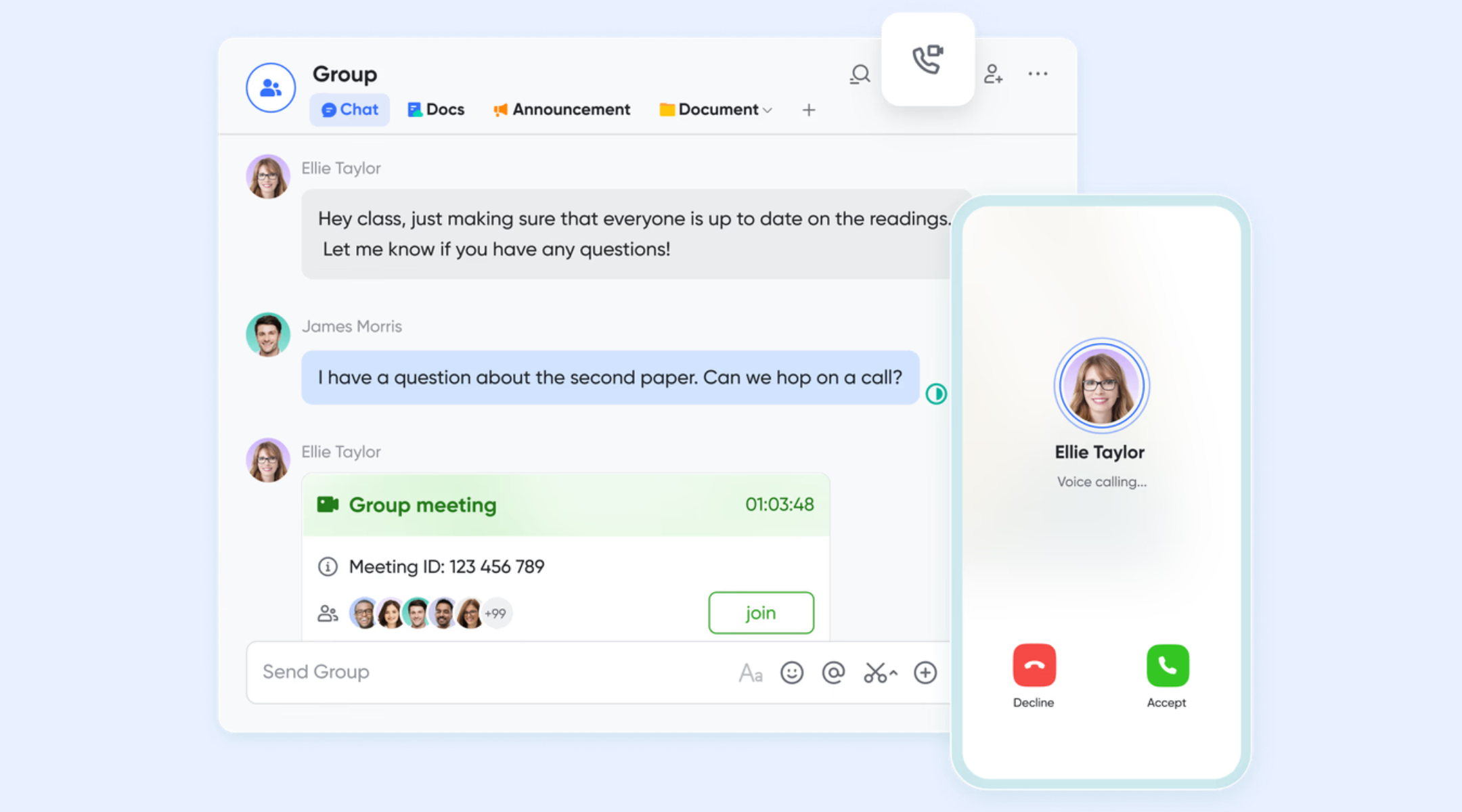 Seamless timesheet communication