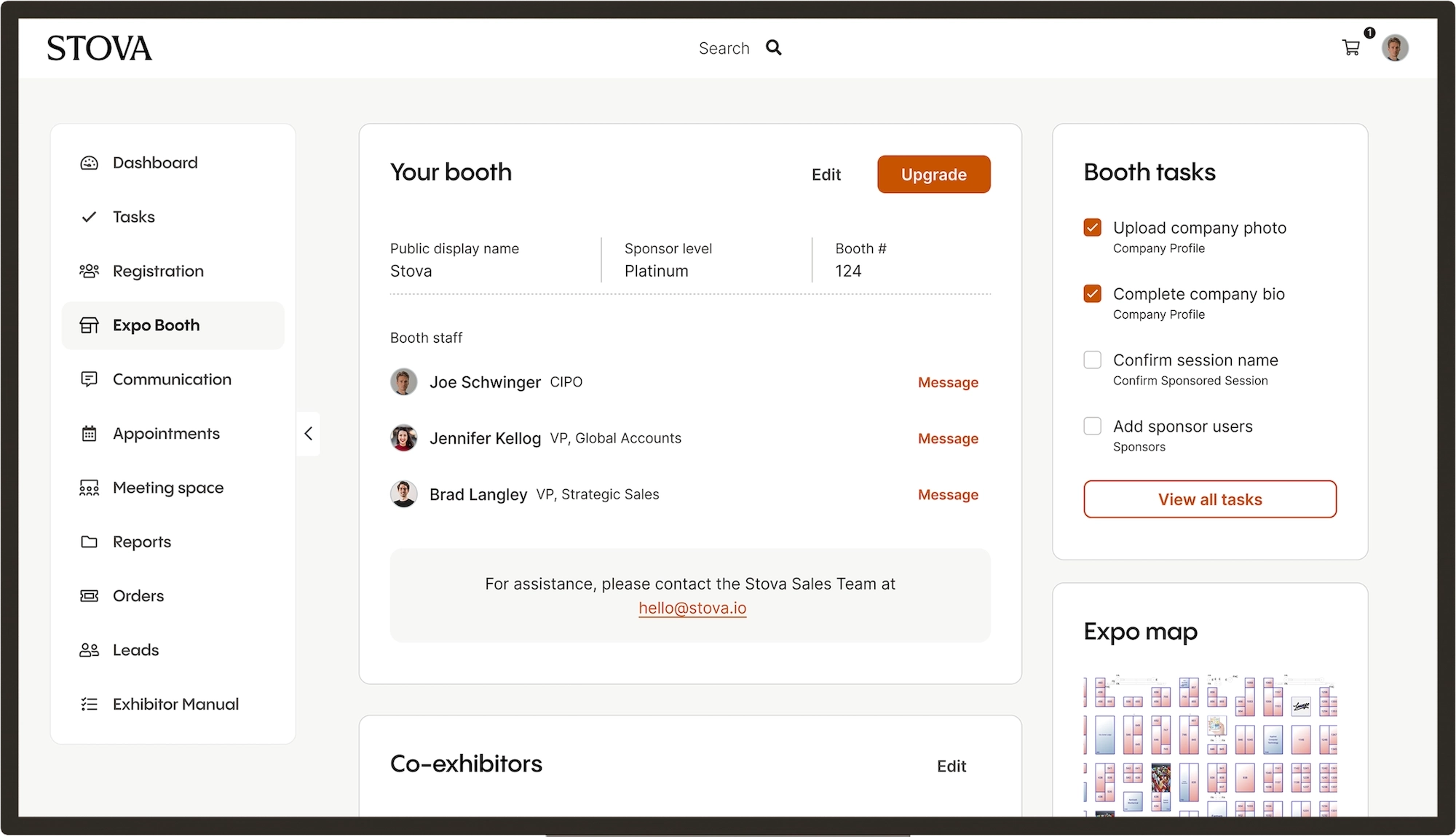 Stova enterprise event registration software