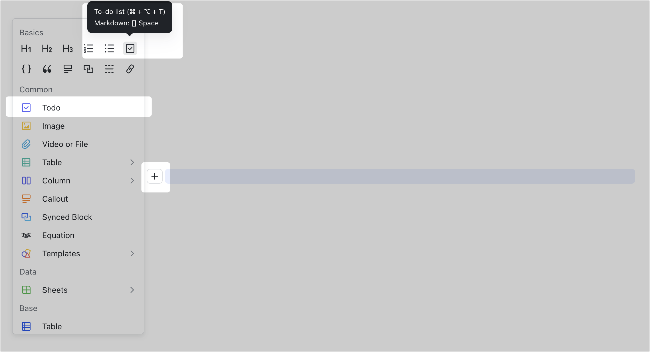 Create and manage tasks in Docs