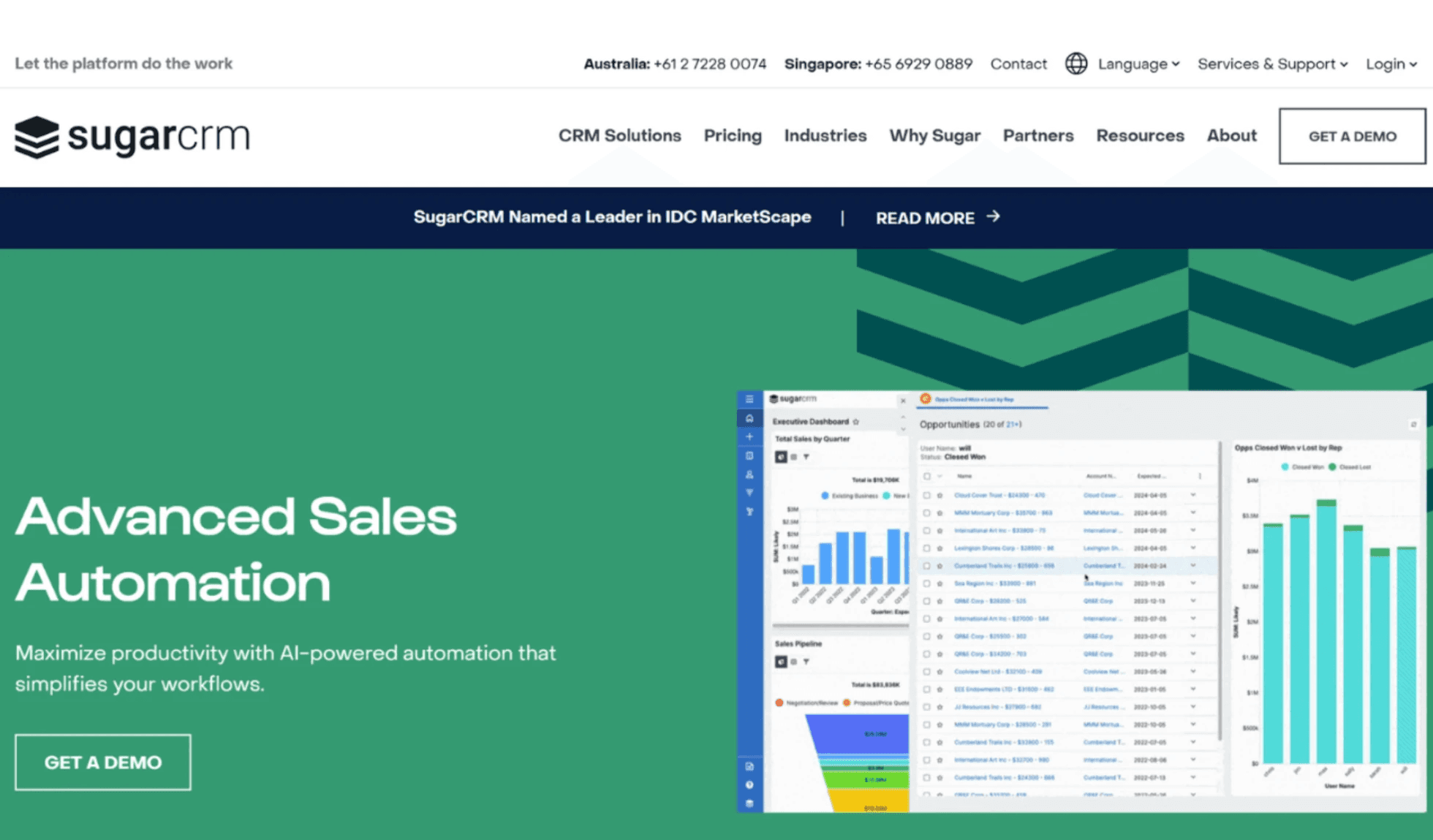 SugarCRM sales CRM&nbsp;