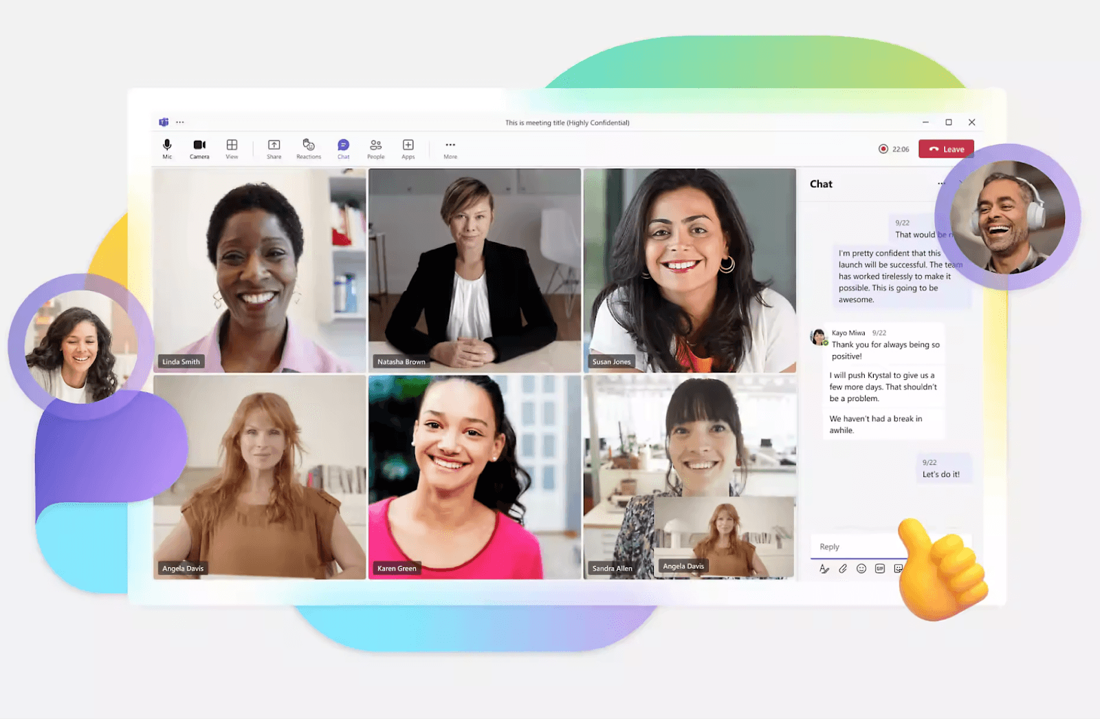 Interface of Microsoft Teams