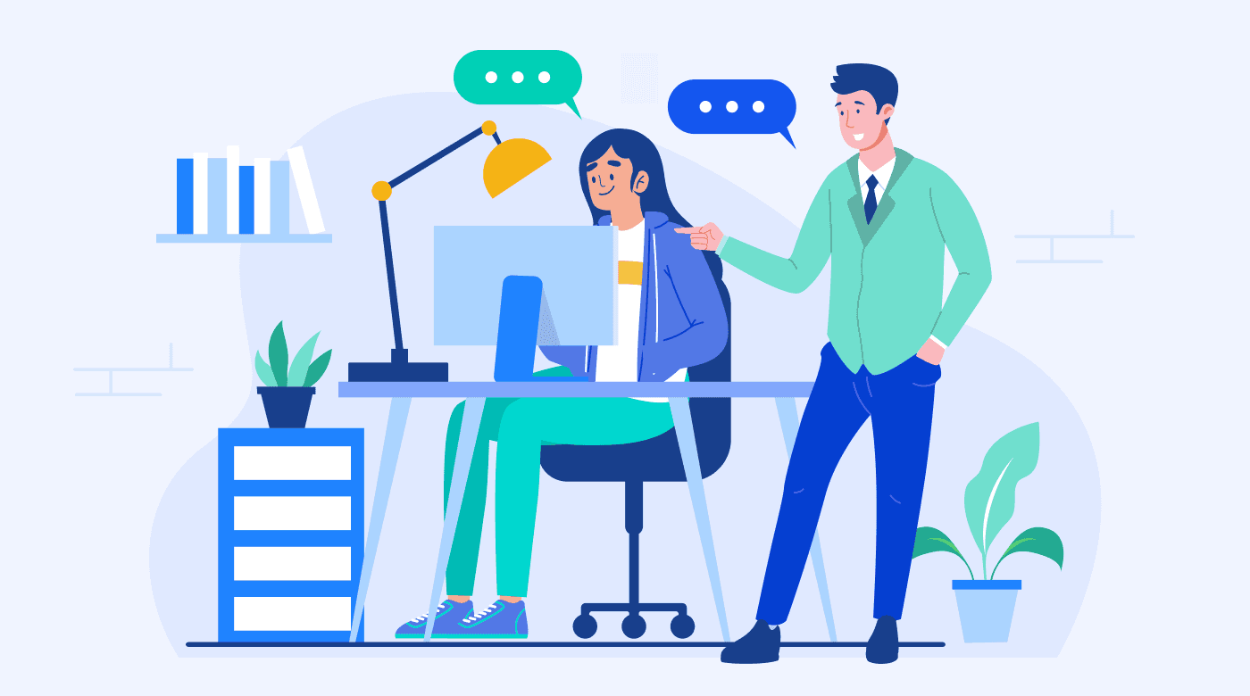 Many employees offer feedback